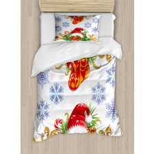 Stocking Santa Hat Duvet Cover Set