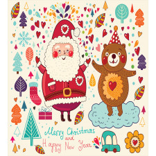 Santa and Teddy Bear Duvet Cover Set
