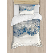 Nature Mountain Snowy Duvet Cover Set