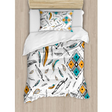 Tribal Bohemian Feather Duvet Cover Set