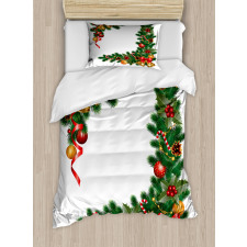 Trees with Ornaments Duvet Cover Set