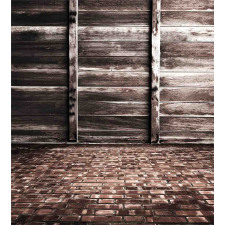 Brick Floor Wooden Wall Duvet Cover Set