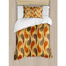 Tiling Wavy Shapes Duvet Cover Set