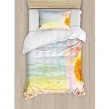 Summer Time Floral Roses Duvet Cover Set