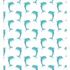 Jumping Dolphin Mammals Duvet Cover Set