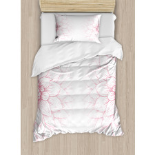 Pink Blossom Flower Duvet Cover Set