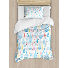 Funny Raindrop Autumn Duvet Cover Set