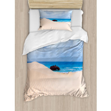 Wreck Boat on the Coast Duvet Cover Set