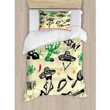 Taco Fiesta Guitar Duvet Cover Set