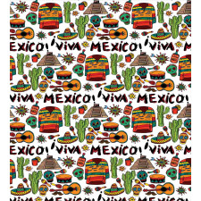 Cartoon Cactus Salsa Duvet Cover Set