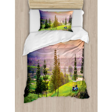 Golf Spring Sunset Duvet Cover Set