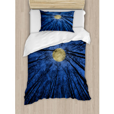 Full Moon in Woods Duvet Cover Set