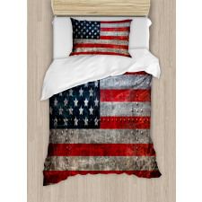 US Flag Plate Duvet Cover Set