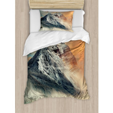 Snowy Peak Mountain Duvet Cover Set