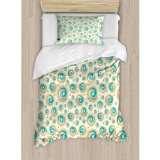 Spiral Circle Tile Duvet Cover Set