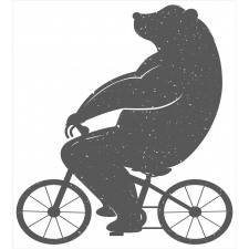 Bike Humor Hipster Bear Duvet Cover Set