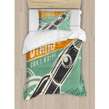 Stars Writing Duvet Cover Set