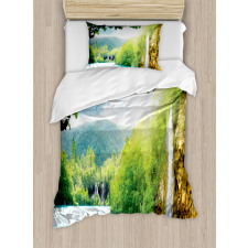 Crotian Lake Forest Duvet Cover Set