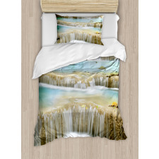 Rock Stairs in Forest Duvet Cover Set