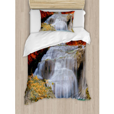 Autumn Leaves on Lake Duvet Cover Set