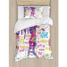 Woman Silhouette Duvet Cover Set