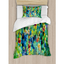 Colorful Flower on Tree Duvet Cover Set