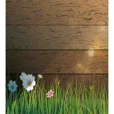 Chamomile Field Grass Duvet Cover Set