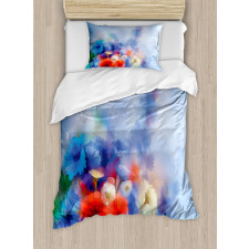 Hazy Painting Effect Duvet Cover Set