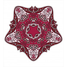 Maroon Mandala Asian Duvet Cover Set