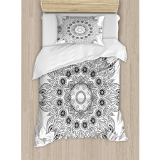 Mandala Black White Duvet Cover Set