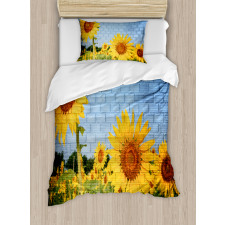 Sunflowers on the Wall Duvet Cover Set