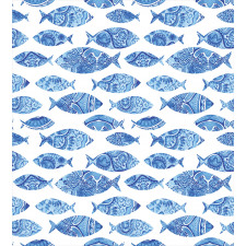 Watercolor Blue Patterns Duvet Cover Set