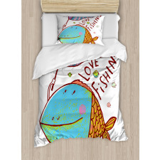 Funny Cartoon Illustration Duvet Cover Set