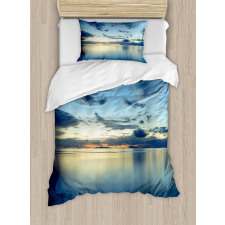 Dusk over Tropical Lagoon Duvet Cover Set