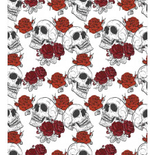 Roses Gothic Skull Duvet Cover Set