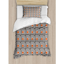 Abstract Retro Spirals Duvet Cover Set