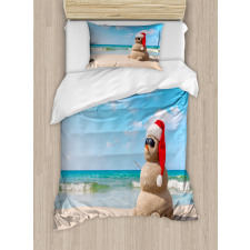 Sandman with Santa Hat Duvet Cover Set