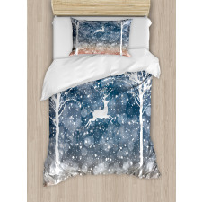 Flying Deer Ombre Snow Duvet Cover Set