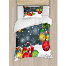 Vivid Noel Balls and Bell Duvet Cover Set