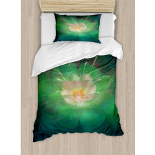 Digital Abstract Buds Duvet Cover Set