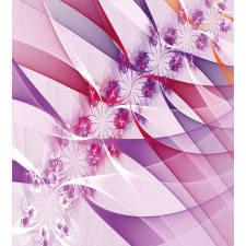 Digital Colored Flowers Duvet Cover Set