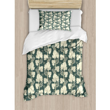 Floral Farming Pattern Duvet Cover Set