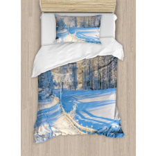 Winter Snowy Pines Duvet Cover Set