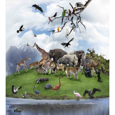 Tropic Animal Collage Duvet Cover Set