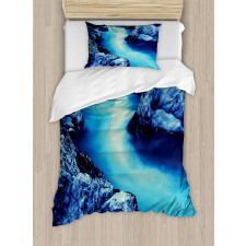 Frozen Lake in Winter Duvet Cover Set