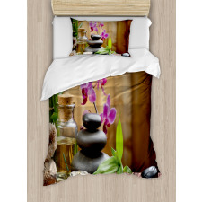 Warm Stones and Flowers Duvet Cover Set