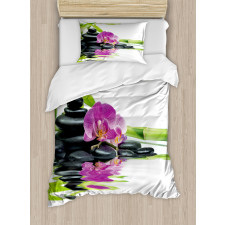 Purple Orchid Bamboos Duvet Cover Set