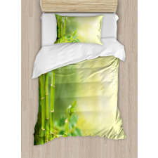 Bamboos Green Trees Duvet Cover Set