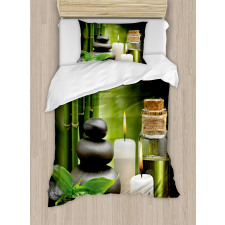 Hot Rocks Candles Bamboos Duvet Cover Set