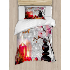 Winter Orchid Stone Duvet Cover Set